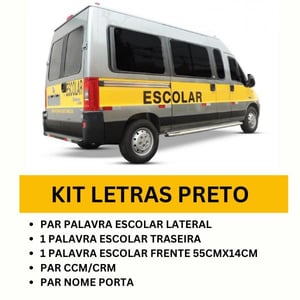 ADESIVO VINIL KIT LETRAS PRETAS Vinil Preto Padrão DTP 1x0  Recorte Eletrônico 