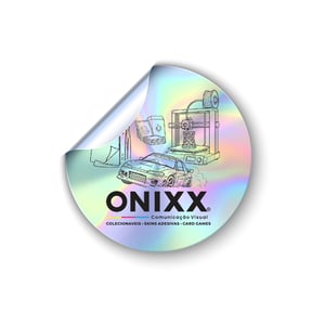 Adesivo Vinil Holográfico M² Vinil Branco  4x0 / Impressão Digital   