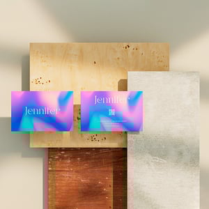 Cartão de Visita Couchê 300g 48x88mm 4x4 Laminação Holográfica 1/1 Corte Reto 