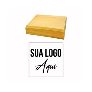 Carimbo Madeira de Logo Marca Madeira    Borracha 