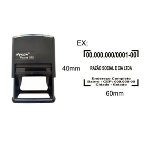 Carimbo Nykon 355 CNPJ  4x6cm 1/0   