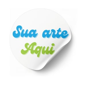 Adesivo Promocional 5cm Vinil Branco 5x5cm 4x0 Brilho  