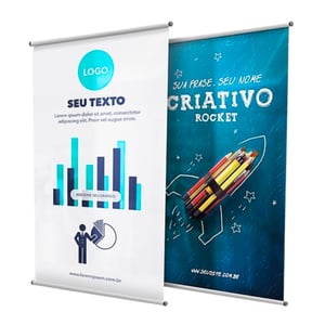 Banner / Lona Promocional Lona 280g  4x0 Brilho Madeira e cordinha ou Ilhós 