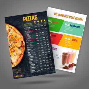 Cardápio PS 1mm Frente e Verso Laminado