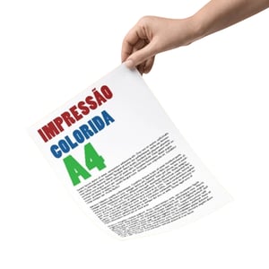 Impressão A4 (produção) Só Frente - Colorido 250g Couchê / OffSet 21x29 4/0   