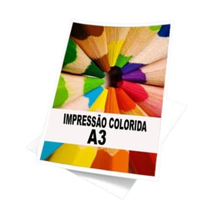 Impressão A3 (produção) Só Frente - Colorido 90g Couchê / OffSet 29x42 4/0   