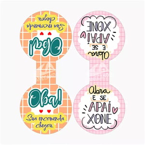 Lacre Adesivo Personalizado Vinil Branco 4x10cm 4/0  Corte personalizado 