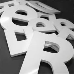 Logo em PVC Expandido 20mm PVC Expandido  4/0   Largura Limite de 100cm