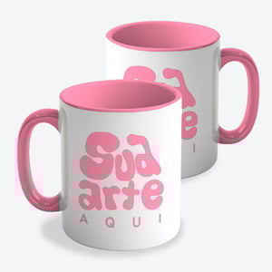 Caneca Interior e Alça Colorida Personalizada