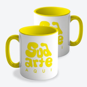 Caneca Interior e Alça Colorida Personalizada