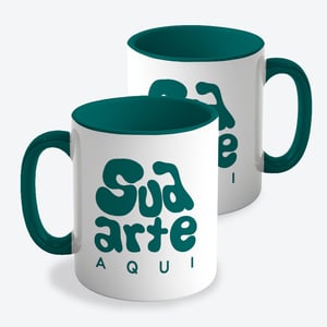 Caneca Interior e Alça Colorida Personalizada