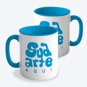 Caneca Interior e Alça Colorida Personalizada