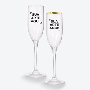 Taça Champanhe Translúcida Personalizada