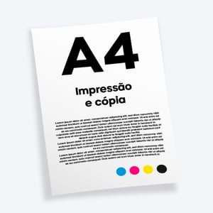 Impressão Colorida A4 Sulfite 75gr 21 x 29,7 cm    