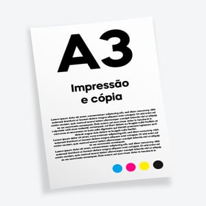 Impressão Colorida A3 Sulfite 75gr 29,7 x 42cm    