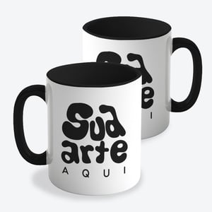 Caneca Interior e Alça Colorida Personalizada