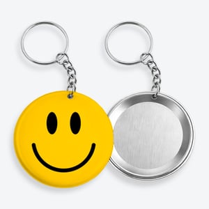 Bottom Chaveiro Personalizado Alumínio ou Plástico Redondo    