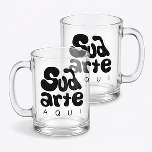 Caneca de Vidro Personalizada Vidro 325ml  Resina Sublimática  