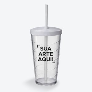 Copo Twister Translúcido Personalizado Acrílico     