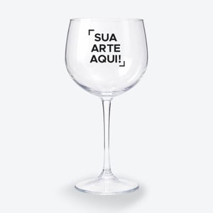 Taça de Gin Translúcida Personalizada Acrílico 580ml    