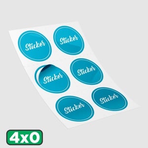 Etiqueta Cartela Adesivo (Cento) Adesivo  4x0 Brilho Corte Eletronico, Cartela Lançar para pedidos de clientes com 100 unidades.