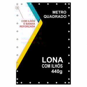 Lona Impressa Lona 440g  4x0 Brilho Com Ilhós 