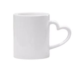 Caneca cerâmica alça coração Caneca de Cerâmica     