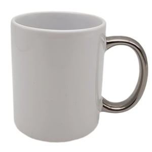 Caneca Alça Prateada Caneca de Cerâmica     