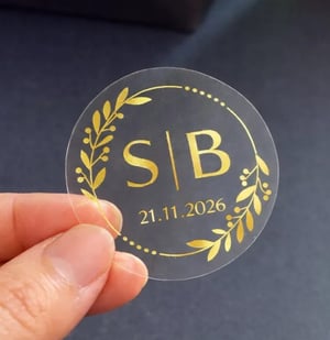 Adesivo Metalizado 5x5 cm redondo