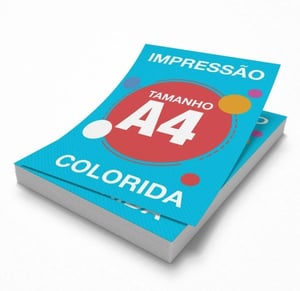 IMPRESSÃO JATO DE TINTA 180g Off-set 21x29,7 Frente - colorida   