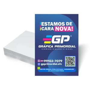 Panfletos Couchê 90g 10x15cm  Sem verniz Corte Reto 