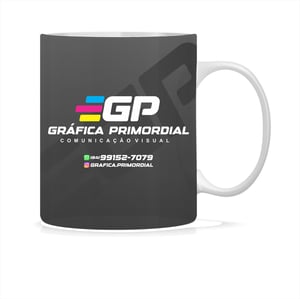 Caneca Personalizada Porcelana 210x94mm Branca Sublimação  