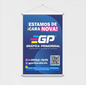 Banner   4x0 Fosco Bastões e cordinha 