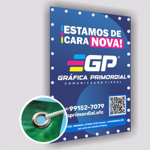 Lona Front com Ilhós 380g 100x80cm   Alta Resolução 