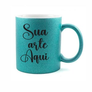 Caneca porcelana - Gliter  personalizada 325ml