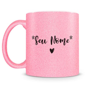 Caneca porcelana - Gliter  personalizada 325ml