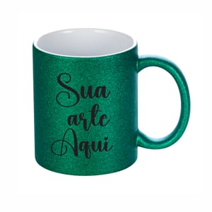 Caneca porcelana - Gliter  personalizada 325ml