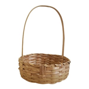 Cesta De Bambu Redonda Média 25cm