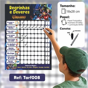 Tarefinhas e Deveres - Imã geladeira + Caneta com imã