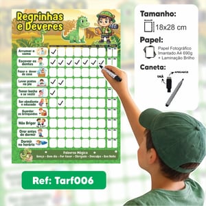 Tarefinhas e Deveres - Imã geladeira + Caneta com imã