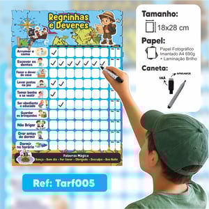 Tarefinhas e Deveres - Imã geladeira + Caneta com imã