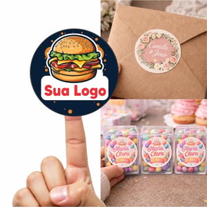 4 folhas Etiquetas Adesivas Personalizados