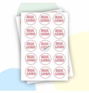 4 folhas Etiquetas Adesivas Personalizados