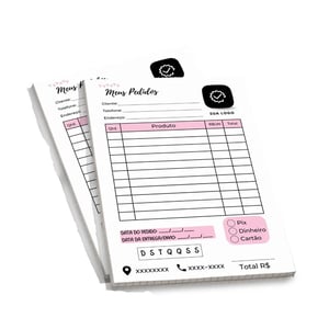 Bloco notas 15x21cm - personalizado - 1 Via c/ 100 folhas