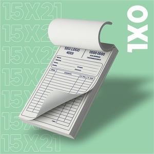 Bloco notas 15x21cm - personalizado - 1 Via c/ 100 folhas