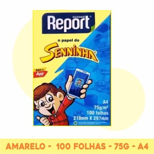 Papel Sulfite A4 Colorida Report Senninha 100fls