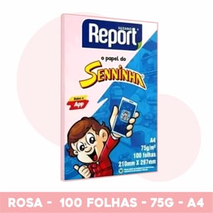 Papel Sulfite A4 Colorida Report Senninha 100fls