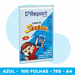 Papel Sulfite A4 Colorida Report Senninha 100fls