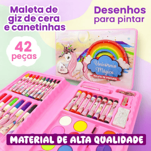 MALETA DE PINTURA INFANTIL - ESTOJO 42PÇ