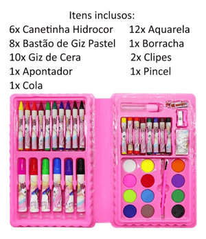 MALETA DE PINTURA INFANTIL - ESTOJO 42PÇ